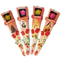  Long Steam Rose Candle - In the Our Lady box
